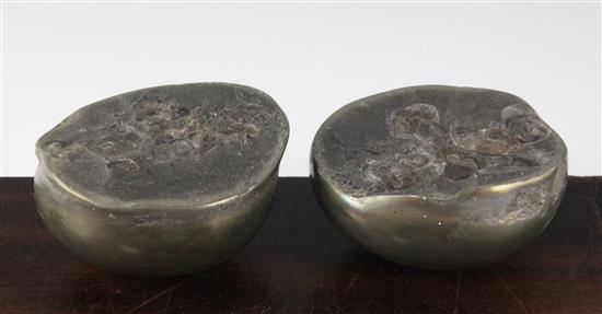 A rare iron pyrites multi ammonite nodule, Jurassic period 12cm